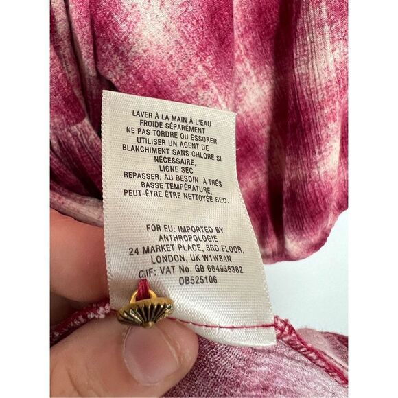 Anthropologie Maeve Women's Cavalon Pink Plaid Popover Tunic 100% Rayon … - Picture 8 of 8